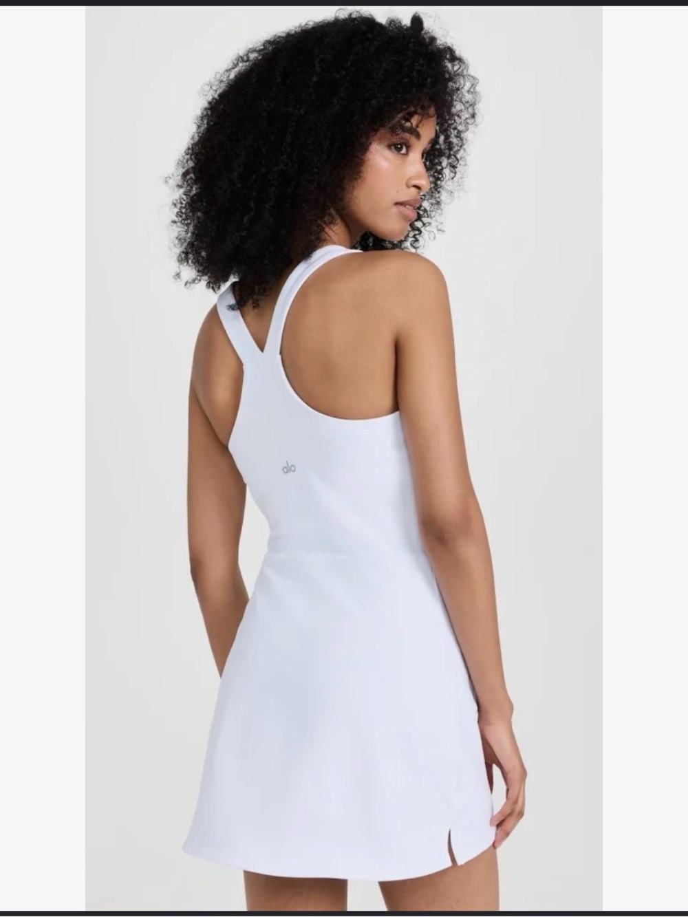 ALO Yoga White Racerback Active Mini Dress